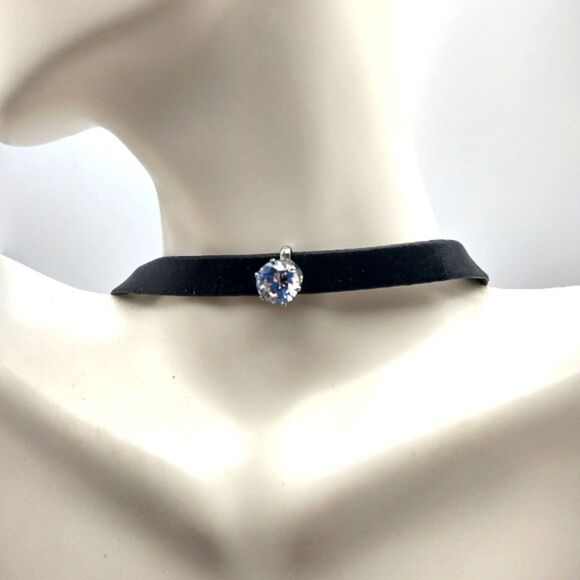 2ct cz stone Gothic‎ choker - Picture 1 of 5